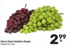 Albertsons Red or Green Seedless Grapes offer