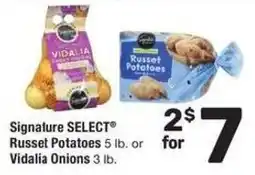 Albertsons Signature Select Russet Potatoes or Vidalia Onions offer