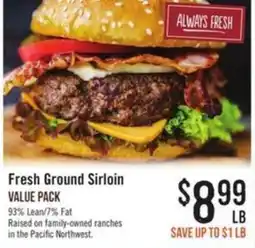 Haggen Food Fresh Ground Sirloin offer