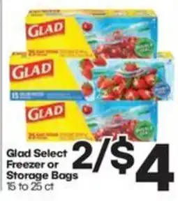 Harp's Market Glad Select Freezer or Storage Bags offer