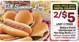 Harp's Market Bakery Fresh Hamburger or Hot Dog Buns offer