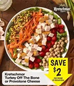 Harp's Market Kretschmar Turkey Off The Bone or Provolone Cheese offer