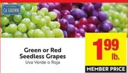 Save Mart Green or Red Seedless Grapes offer
