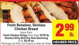 Save Mart Fresh Boneless, Skinless Chicken Breast Maxx Pack offer