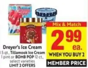 Save Mart Dreyer's Ice Cream offer