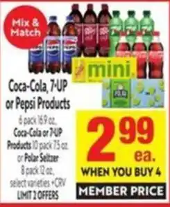 Save Mart Coca-Cola, 7-Up or Pepsi Products offer