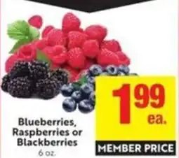 Save Mart Blueberries, Raspberries or Blackberries offer