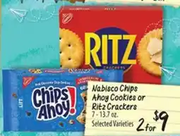 Times Supermarkets Nabisco Chips Ahoy Cookies or Ritz Crackers offer