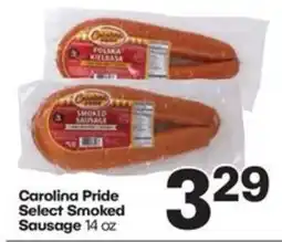 Harp's Market Carolina Pride Select Smoked Sausage offer