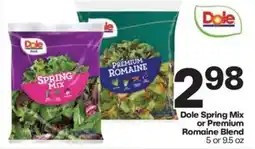 Harp's Market Dole spring mix or premium romaine blend offer