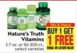 Save Mart Nature's Truth Vitamins offer