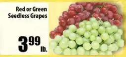 Times Supermarkets Red or Green Seedless Grapes offer