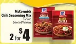 Times Supermarkets McCormick chili seasoning mix offer