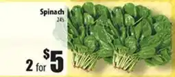 Times Supermarkets Spinach offer