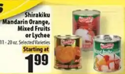 Times Supermarkets Shirakiku Mandarin Orange, Mixed Fruits or Lychee offer