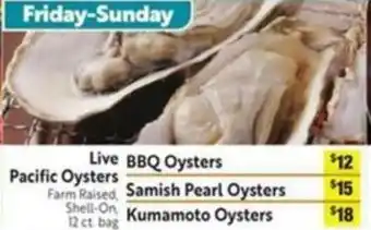 Save Mart Live Pacific Oysters offer