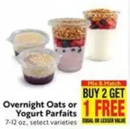 Save Mart Overnight Oats or Yogurt Parfaits offer