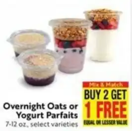 Save Mart Overnight Oats or Yogurt Parfaits offer