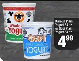 Super King Markets Karoun Plain Yogurt or Gopi Plain Yogurt offer