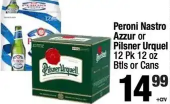 Super King Markets Peroni Nastro Azzur or Pilsner Urquell offer