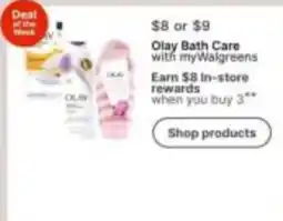 Walgreens Olay Bath Care with myWalgreens offer