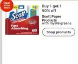 Walgreens Scott paper products offer