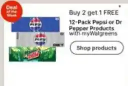 Walgreens 12-Pack Pepsi or Dr Pepper offer