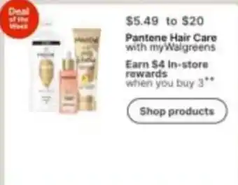 Walgreens Pantene Hair Care with myWalgreens offer