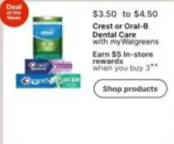 Crest or Oral-B Dental Care
