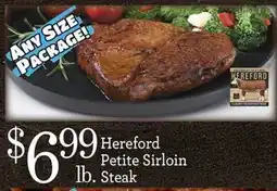 Yoke's Fresh Market Hereford Petite Sirloin lb. Steak offer