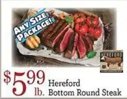 Yoke's Fresh Market Hereford Bottom Round Steak offer