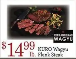 Yoke's Fresh Market Kuro American Wagyu Flank Steak offer