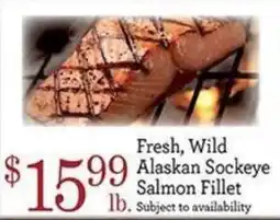 Yoke's Fresh Market Fresh, Wild Alaskan Sockeye Salmon Fillet offer