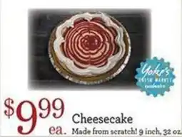 Yoke's Fresh Market Yoke's Cheesecake offer