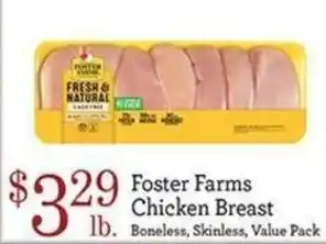 Yoke's Fresh Market Foster Farms Chicken Breast offer