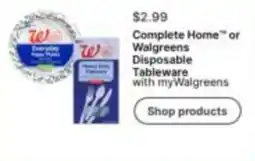 Walgreens Walgreens Disposable Tableware offer