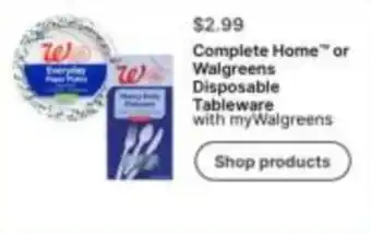 Walgreens Walgreens Disposable Tableware offer