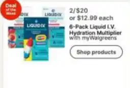Walgreens Liquid I.V. Hydration Multiplier offer