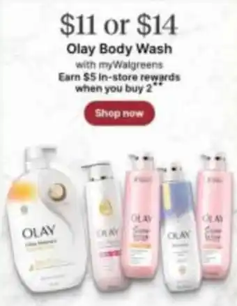 Walgreens Olay Body Wash offer
