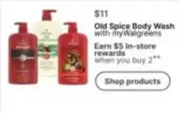 Walgreens Old Spice Body Wash offer