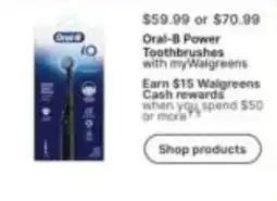 Walgreens Oral-B Power Toothbrushes with myWalgreens offer