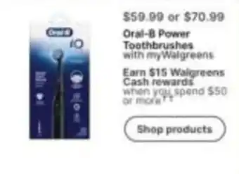 Walgreens Oral-B Power Toothbrushes with myWalgreens offer