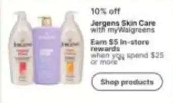 Walgreens Jergens Skin Care offer