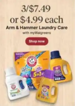 Walgreens Arm & Hammer Laundry Care offer
