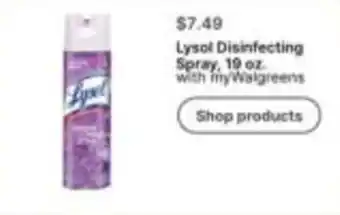Walgreens Lysol disinfecting spray offer