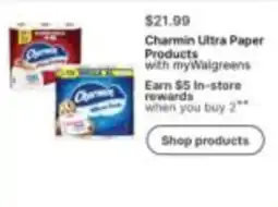 Walgreens Charmin Ultra Paper Products offer