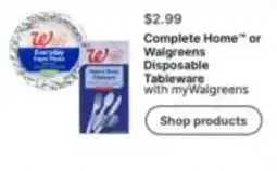 Walgreens Walgreens Disposable Tableware offer