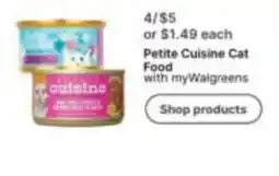 Walgreens Petite Cuisine Cat Food offer
