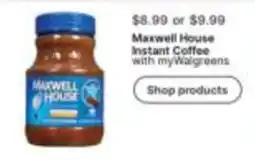 Walgreens Maxwell House instant coffee offer
