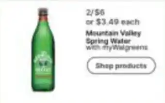 Walgreens Mountain Valley Spring Water offer